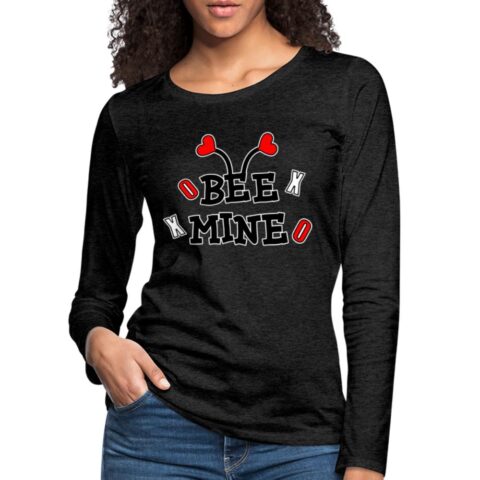 bee mine xo xo frauen premium langarmshirt 2