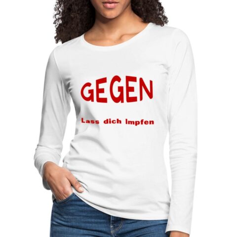 gemeinsam gegen corona frauen premium langarmshirt 4