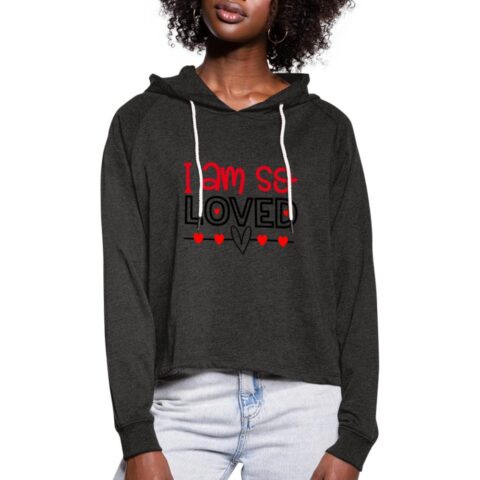 i am so loved frauen cropped hoodie 1