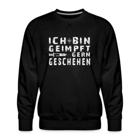 ich bin geimpft gern geschehen maenner premium pullover 2