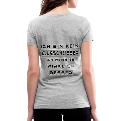 klugscheisser frauen bio t shirt mit v ausschnitt von stanley stella 3