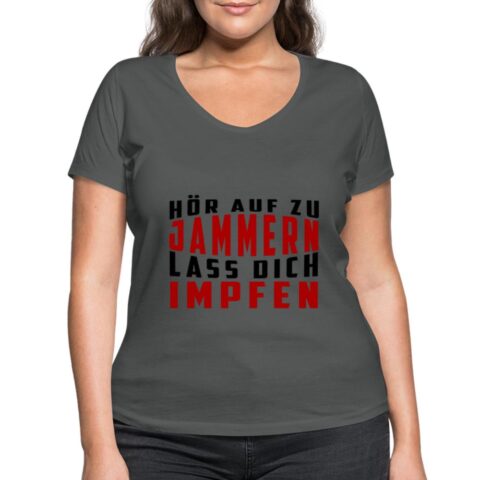 lass dich impfen frauen bio t shirt mit v ausschnitt von stanley stella 6