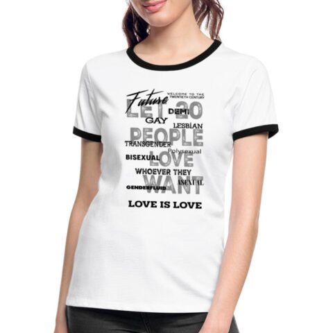 lgbtq twentieth century frauen kontrast t shirt