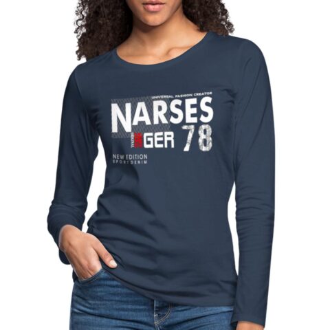 narses sportdenim frauen premium langarmshirt