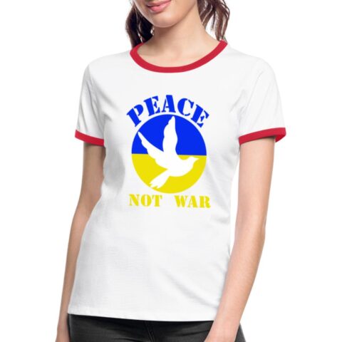 peace not war frauen kontrast t shirt 9