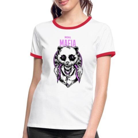 real mafia badger frauen kontrast t shirt 3