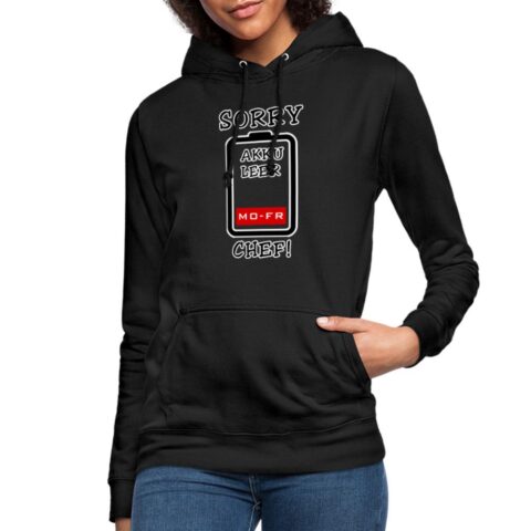 sorry chef akku leer frauen hoodie 3