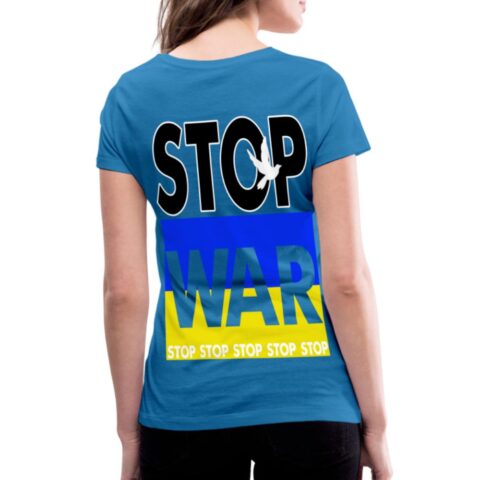 stop war in ukraine frauen bio t shirt mit v ausschnitt von stanley stella 19