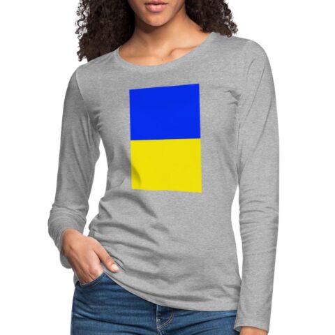 ukraine flag dein text frauen premium langarmshirt 7