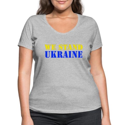 we stand ukraine frauen bio t shirt mit v ausschnitt von stanley stella 3