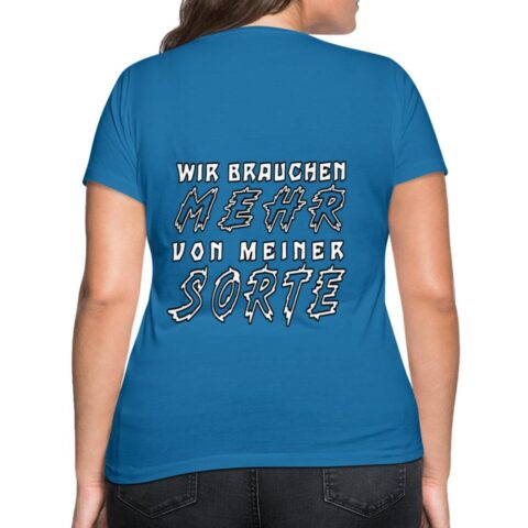 wir brauchen mehr von meiner sorte frauen bio t shirt mit v ausschnitt von stanley stella 5