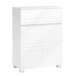 VASAGLE Badezimmerschrank auf Fuß in Weiß