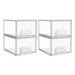 Vtopmart stapelbare Aufbewahrungsboxen in einem Badezimmer