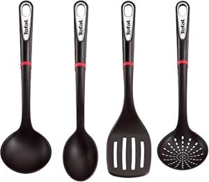 Tefal Ingenio K206S4 Küchenhelfer-Set in Schwarz/Silber/Rot