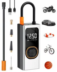 Tragbare elektrische Luftpumpe mit LED-Licht und USB-Powerbank