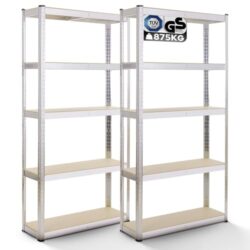Arebos Schwerlastregal mit 5 verstellbaren MDF-Platten
