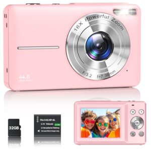 Rosa Digitalkamera 1080P für Kinder und Anfänger