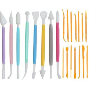 WOLMIK Modellierwerkzeug Set für kreatives Arbeiten mit Ton