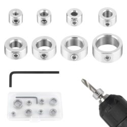 8 Stück Tiefenanschlagringe Set für präzises Bohren