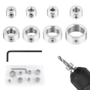 8 Stück Tiefenanschlagringe Set für präzises Bohren