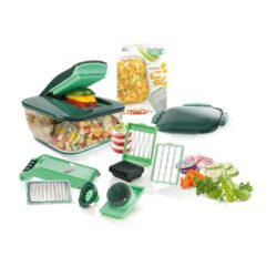 Genius Nicer Dicer Chef in Aktion beim Schneiden von Gemüse