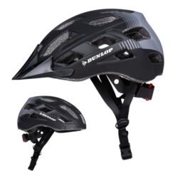 Dunlop Fahrradhelm mit LED-Beleuchtung in Schwarz