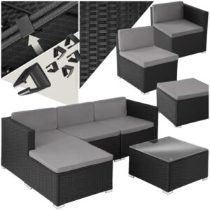 tectake Poly Rattan Lounge im Garten