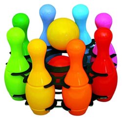 toys4u Mini Bowling Set mit Kegeln und Kugeln