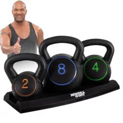 Schwunghanteln in verschiedenen Gewichten für Krafttraining.