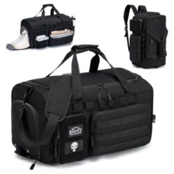 BAGZY Taktische Reisetasche 40l für Herren in Schwarz