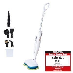 Livington Steam Twister Dampfreiniger in Weiß und Rot