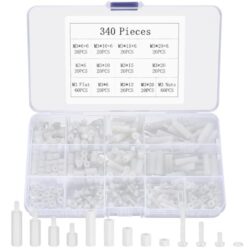 340 Stk M3 Nylon Schrauben Set mit Unterlegscheiben