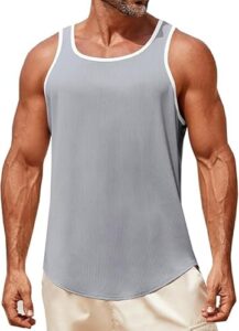 Runcati Tank Top Herren in Grau für Fitness und Sport