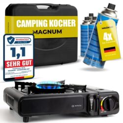 MAGNUM Gaskocher mit Gaskartuschen für das Camping
