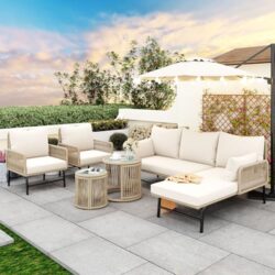 IHO SOFA Gartenmöbel Lounge Set 6-TLG für Outdoor-Bereich