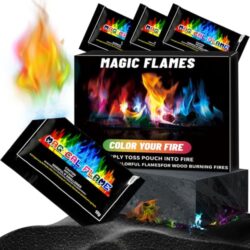 Buntes Feuer Pulver in Aktion mit leuchtenden Farben