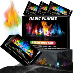 Buntes Feuer Pulver in Aktion mit leuchtenden Farben