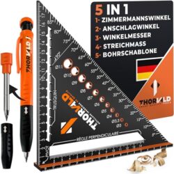 THORVALD Zimmermannswinkel 5-in-1 für präzises Anreißen