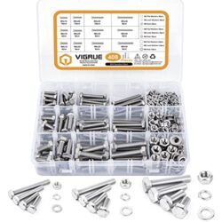 VIGRUE 408 Stück Edelstahl Sechskantschrauben Set