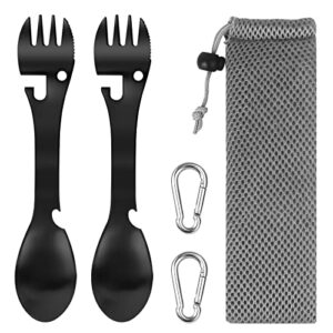 Edelstahl Göffel Camping Besteck Set 5 in 1