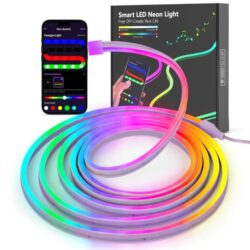 Kangtaixin Neon LED Strip in bunten Farben im Wohnzimmer