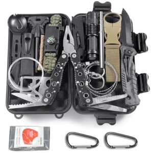 Graxury 14 in 1 Survival Kit für Outdoor-Abenteuer