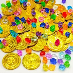 LISOPO Piratenschatz Goldmünzen Set für Kindergeburtstage