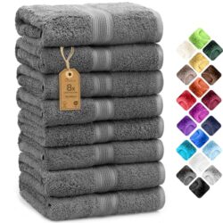 NatureMark Handtücher Set in Anthrazit grau