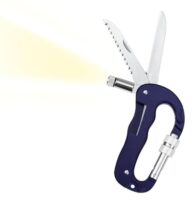 Multifunktionales outdoor-tool mit verschiedenen nützlichen Funktionen.