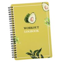 Fitnessbuch im A5-Format für Männer zur Dokumentation von Training und Ernährung.