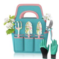 6-teiliges Gartenwerkzeugset mit Gartentasche und ergonomischen Griffen.