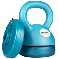 ONVAYA® Kettlebell Set in petrol-blau mit verstellbaren Gewichtsscheiben