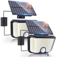 Solarstrahler für den Außenbereich mit Bewegungsmelder und LED-Technologie.