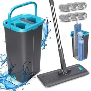 Wischmopp Set mit Eimer und verschiedenen Wischpads